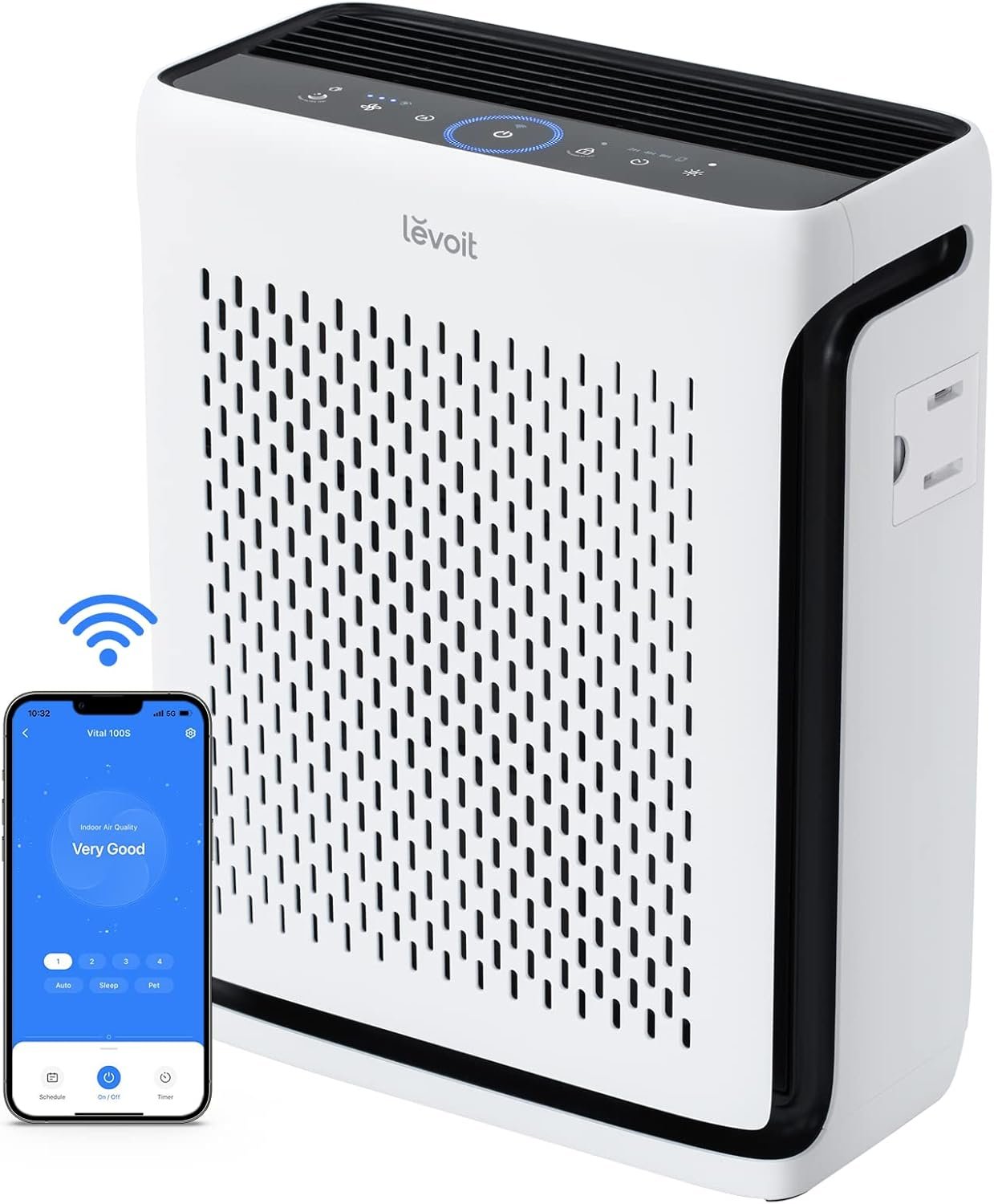 71DTJ31s80L._AC_SL1500_ Levoit Smart HEPA Air Purifier for Bedroom Home, Washable Pre-Filter, 104m² - Image 1