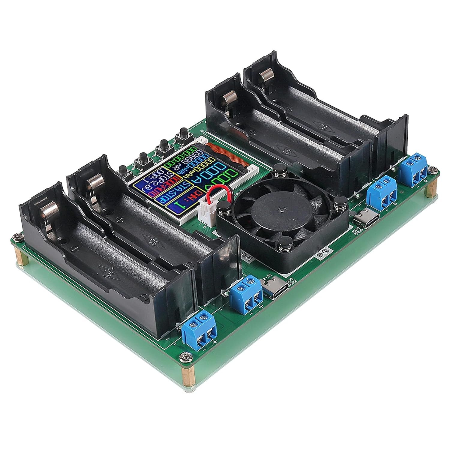 71GTTqL5r1L._SL1500_ 1pcs 18650 Lithium Battery Capacity Tester Module MAh MWh Digital Battery Power Detector Module 18650 Tester Type-C (4 Channel)