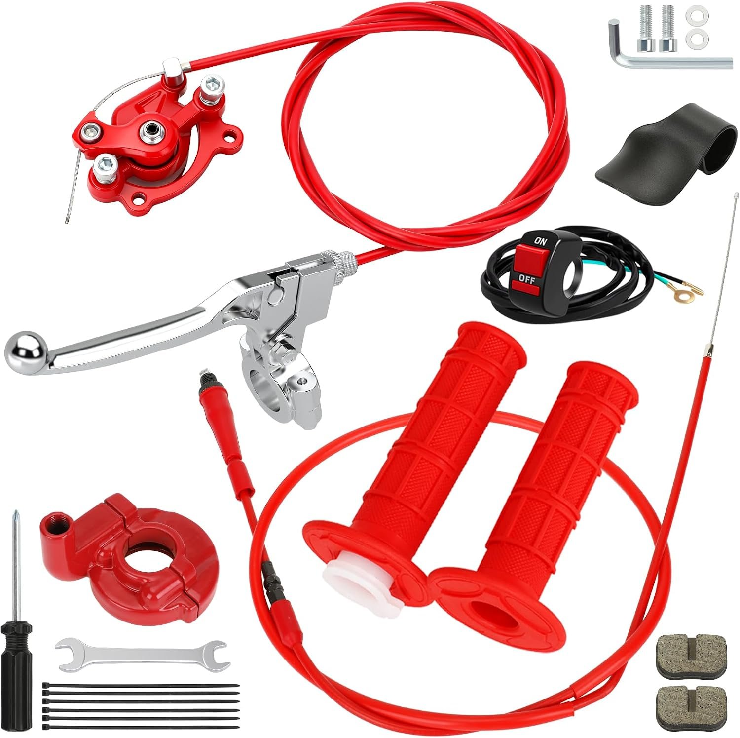 71KhvRL0U+L._AC_SL1500_ 80cc Mini Bike Throttle Cable and Brake Kit for Mega MMB80 CT100U