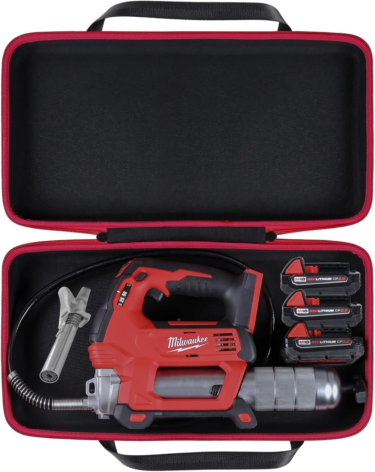71OstHc7BsL._AC_SL1500_ khanka Hard Case for Milwaukee M18 2646-20/M12 2446-20 Grease Gun