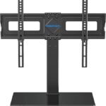 MOUNTUP Universal TV Stand, Table Top TV Stands for 37 to 65, 70 Inch Flat Screen TVs - Height Adjustable, Tilt, Swivel TV Mount with Tempered Glass Base Holds up to 40kg, Max VESA 600x400mm MU0031