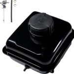 Gas Fuel Tank W/ Side Vent port for Coleman 98cc CK100 CK100-S SK100 Kids Go Kart, Screw on Fuel Tank for Realtree RTK100, Monster / Mega moto MAX MM-K100 ,154F 3.0 hp Engine Parts