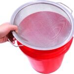 Fine Mesh Paint Strainer 60 Mesh Stainless Steel Paint Filter Emulsion Honey Funnel Filter Cover Fits 5 Gallon Paint Bucket Filter Tool Insert Strains (1 pc)