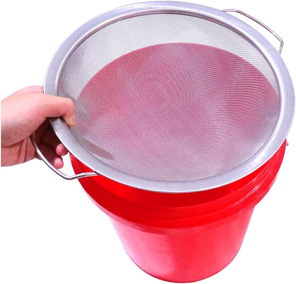 71iH9WOHq4L._AC_SL1000_ Fine Mesh Paint Strainer 60 Mesh Stainless Steel Paint Filter Emulsion Honey Funnel Filter Cover Fits 5 Gallon Paint Bucket Filter Tool Insert Strains (1 pc)