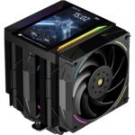 Thermalright Peerless Assassin 120 Vision MAX ARGB Black CPU Air Cooler, Twin Tower Radiator 2150RPM,480x854 Resolving Power IPS Screen with 5’’,Computer Cooler for Intel lga1851/1700/115x,AM4/AM5