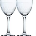 Amehla "Hive Glass Honeycomb Nick & Nora Cocktail Glasses, 5oz Coupe Martini, Manhattan, Bee's Knees Craft Cocktails Glass (Pack of 2)