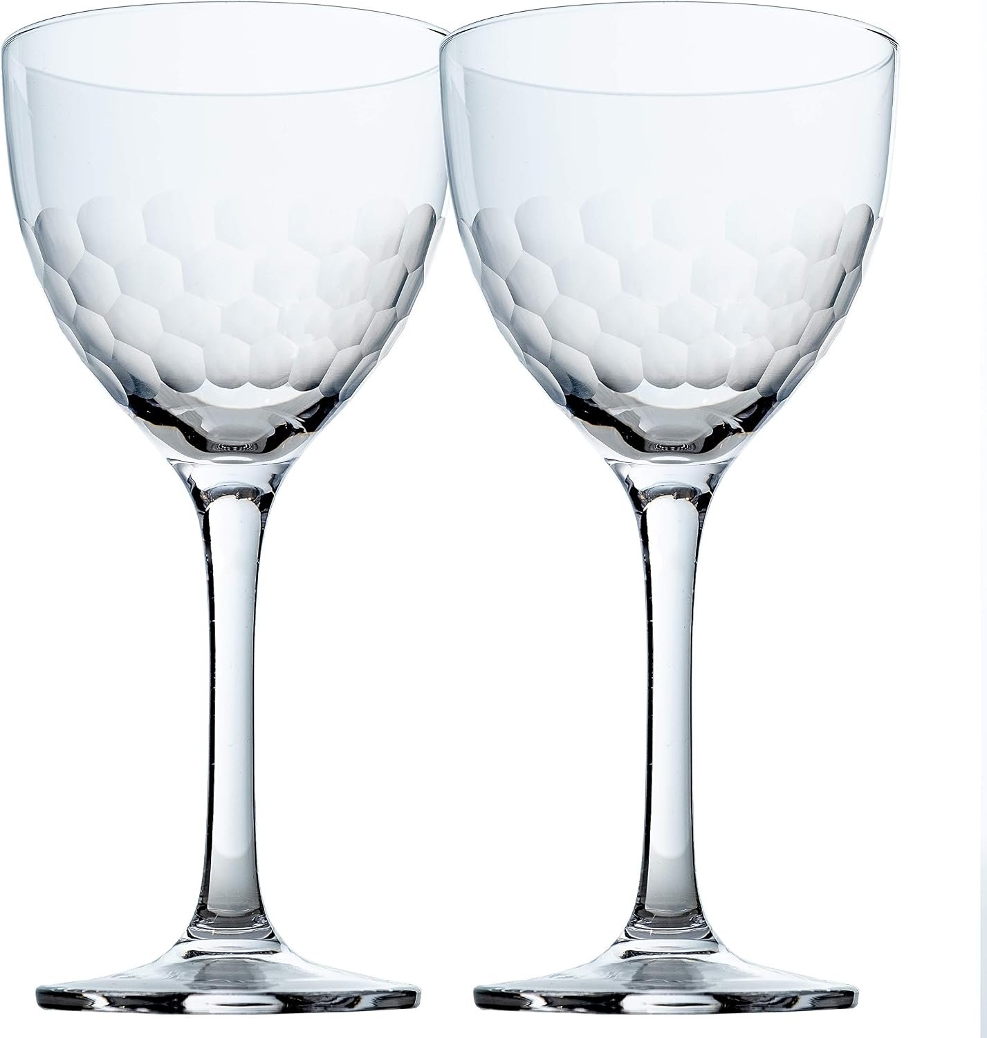 817BoFnb36L._AC_SL1500_ Amehla "Hive Glass Honeycomb Nick & Nora Cocktail Glasses, 5oz Coupe Martini, Manhattan, Bee's Knees Craft Cocktails Glass (Pack of 2)
