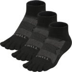 VWELL Merino Wool Toe Socks for Men Women Hiking Five Finger Socks (3Pairs)