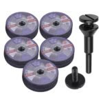50 Pack 2 Inch Die Grinder Cut-Off Wheel and 3/8 in Arbor Hole 1/4in Stem Mounting Mandrel Holder Accessories, for Air Grinders Drill Rotary Tool, Mini Metal Cutting Wheels Cutter Discs