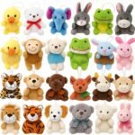 Yaliuliu Mini Stuffed Animals Bulk – 24 Pack Tiny Plushies Keychain for Kids, Small Animal Plush Toys for Classroom Rewards, Birthday Party Favors, Claw Machine, Easter, Halloween & Christmas