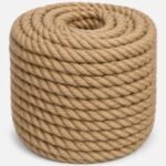 Twisted Manila Rope (3/4 in x 50 ft) Natural Jute Rope Thick Hemp Rope for Nautical, Swing Bed, Railing, Decorating
