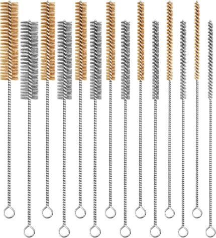 14pcs Wire Tube Cleaning Brush 12" Brass Stainless Steel Engine Brush Set