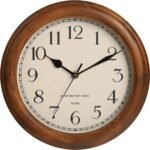 Kesin Wooden wall Clock with Retro Design, 11 Inches Round Wall Clocks