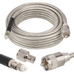 CB Coax Cable 25ft,Low Loss RG8X Stranded Core CB Antenna Cable with PL-259 and FME/PL259 Male Connector - 25 Foot