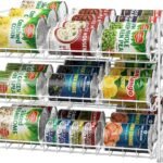 Simple Houseware Stackable 3 Tier Can Rack Organiser, Hold 36 Cans, White for Kitchen and Pantry Organization