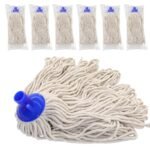 EaseYourDay Cotton String Mop Head Replacement, 3/4" Screw-On Thread, 6Pack