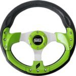 N2MU Golf Cart Steering Wheel 13 inch Universal for EZGO TXT RXV Club Car DS Precedent and Yamaha Green