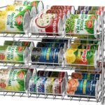 Simple Houseware Stackable 3 Tier Can Rack Organiser, Hold 36 Cans, Silver