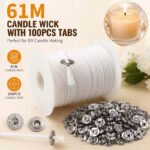 DIY Wax Core 61 M Long Cotton Woven Candle Lamp Wick Candle Accessories Candle Lamp Wick Candle Making Kit Candle Lamp Wick